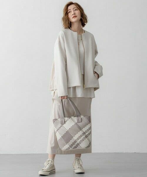 23区【洗える】コットンエアー ギャザー ライトアウター