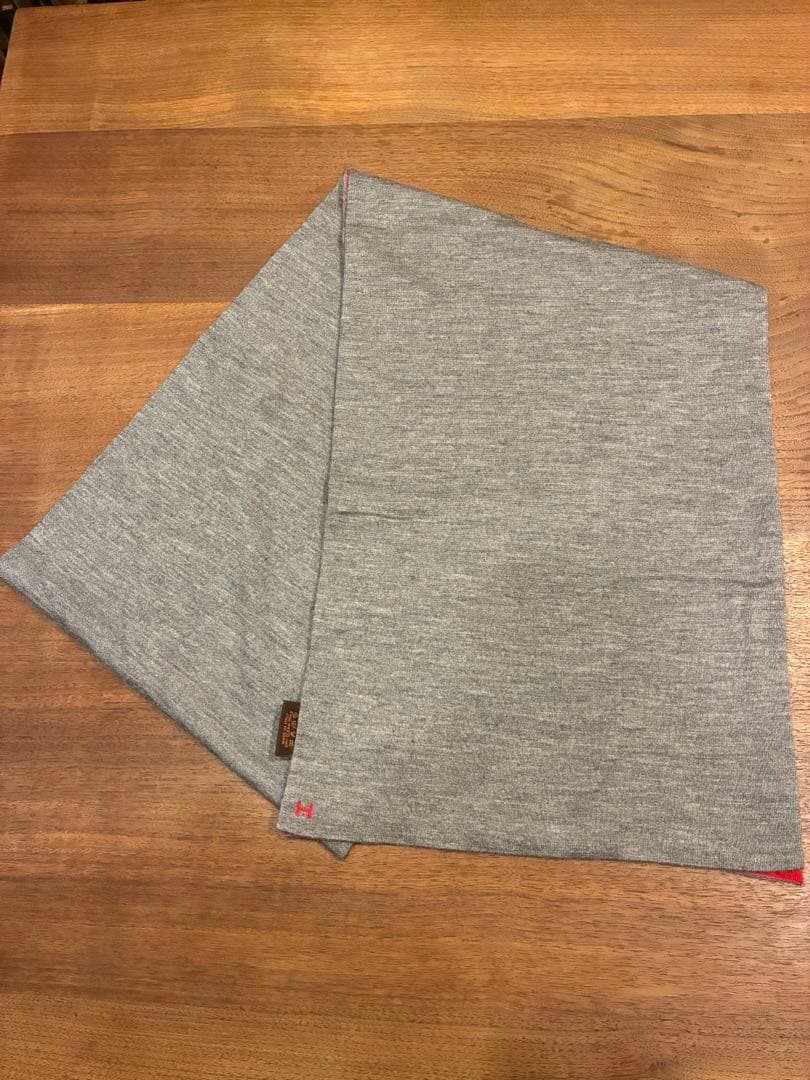 HERMES エルメス　カシミヤシルク　マフラー　バイカラー