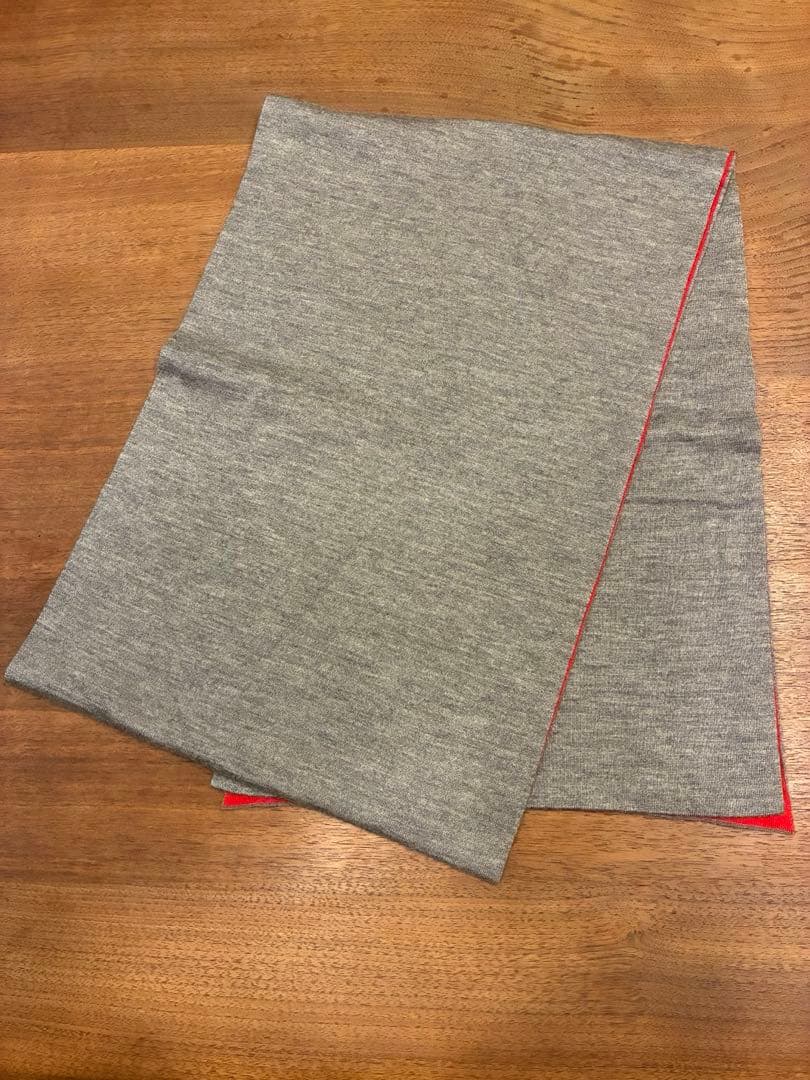 HERMES エルメス　カシミヤシルク　マフラー　バイカラー