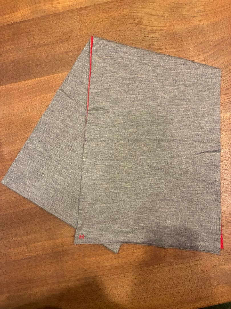 HERMES エルメス　カシミヤシルク　マフラー　バイカラー