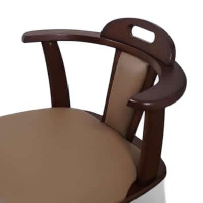 【新品訳あり】2脚セット 360度回転ダイニングチェアー(ダークブラウン)