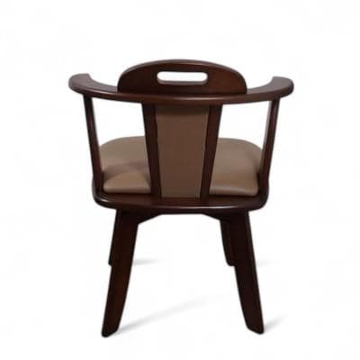 【新品訳あり】2脚セット 360度回転ダイニングチェアー(ダークブラウン)