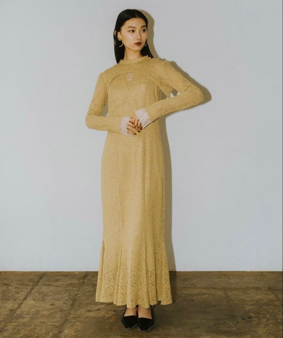 スーツ・フォーマル・ドレス ANDRESD shrink pleats fit dress