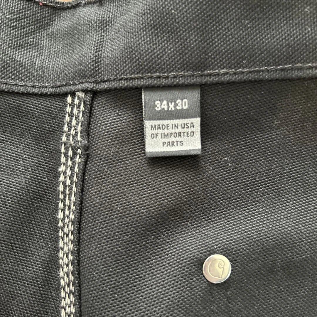 新品タグ付き 正規品carhartt ダブルニーパンツ サイズW34×L30 黒