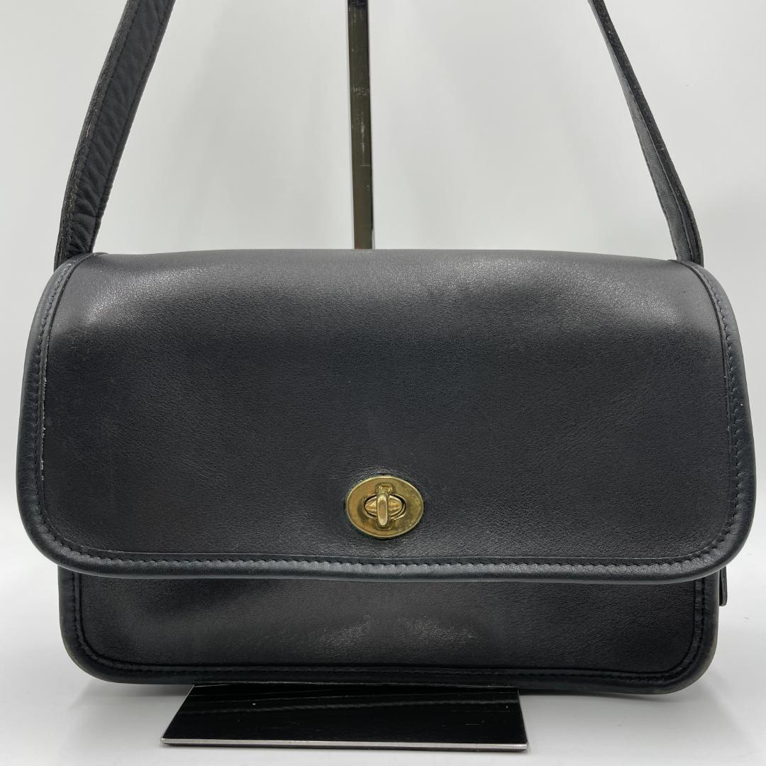 良品 COACH ショルダーバッグ レザー オールドコーチ ターンロック