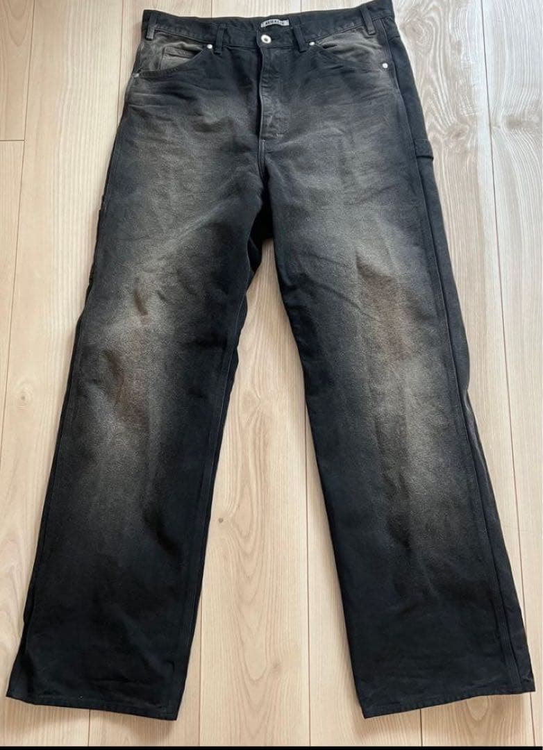 オーラリー　25aw COTTON DUCK PAINTER PANTS