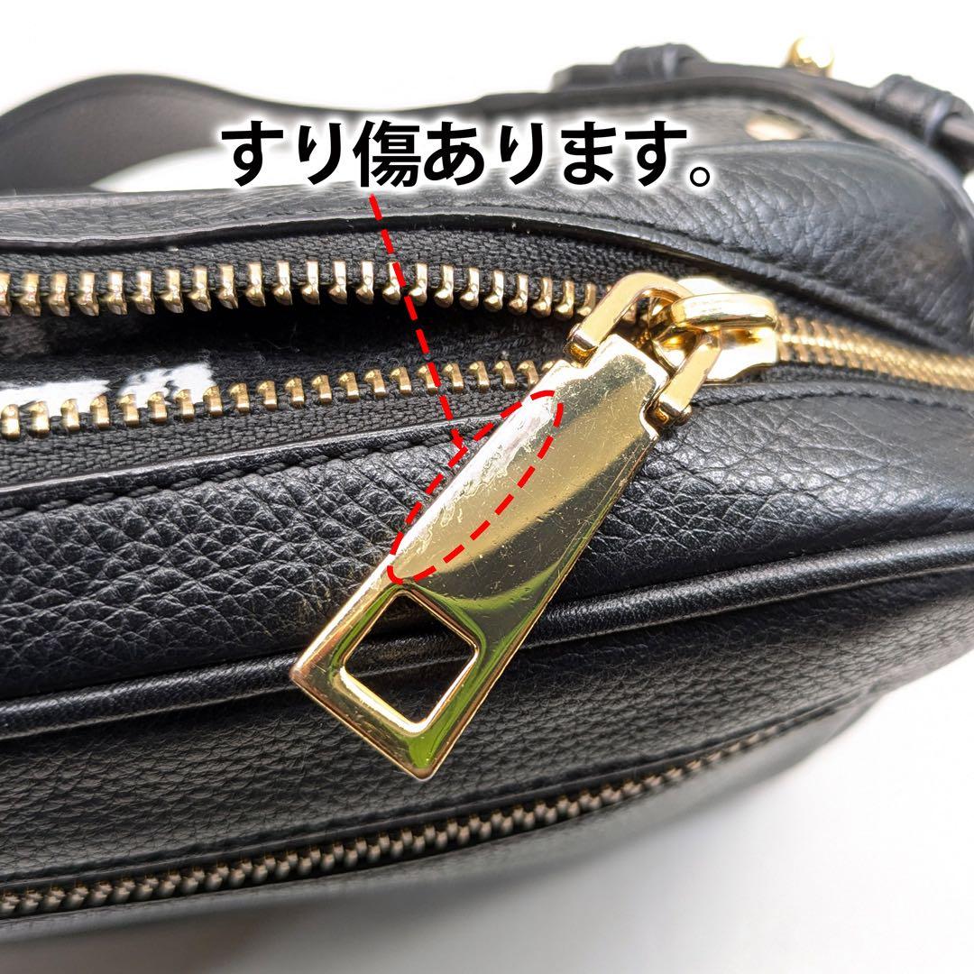 マークジェイコブス ショルダーバッグ シャッター カメラバッグ レザー 黒