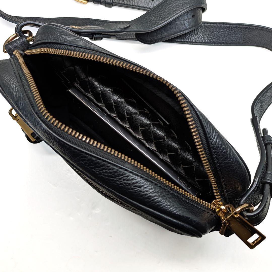 マークジェイコブス ショルダーバッグ シャッター カメラバッグ レザー 黒