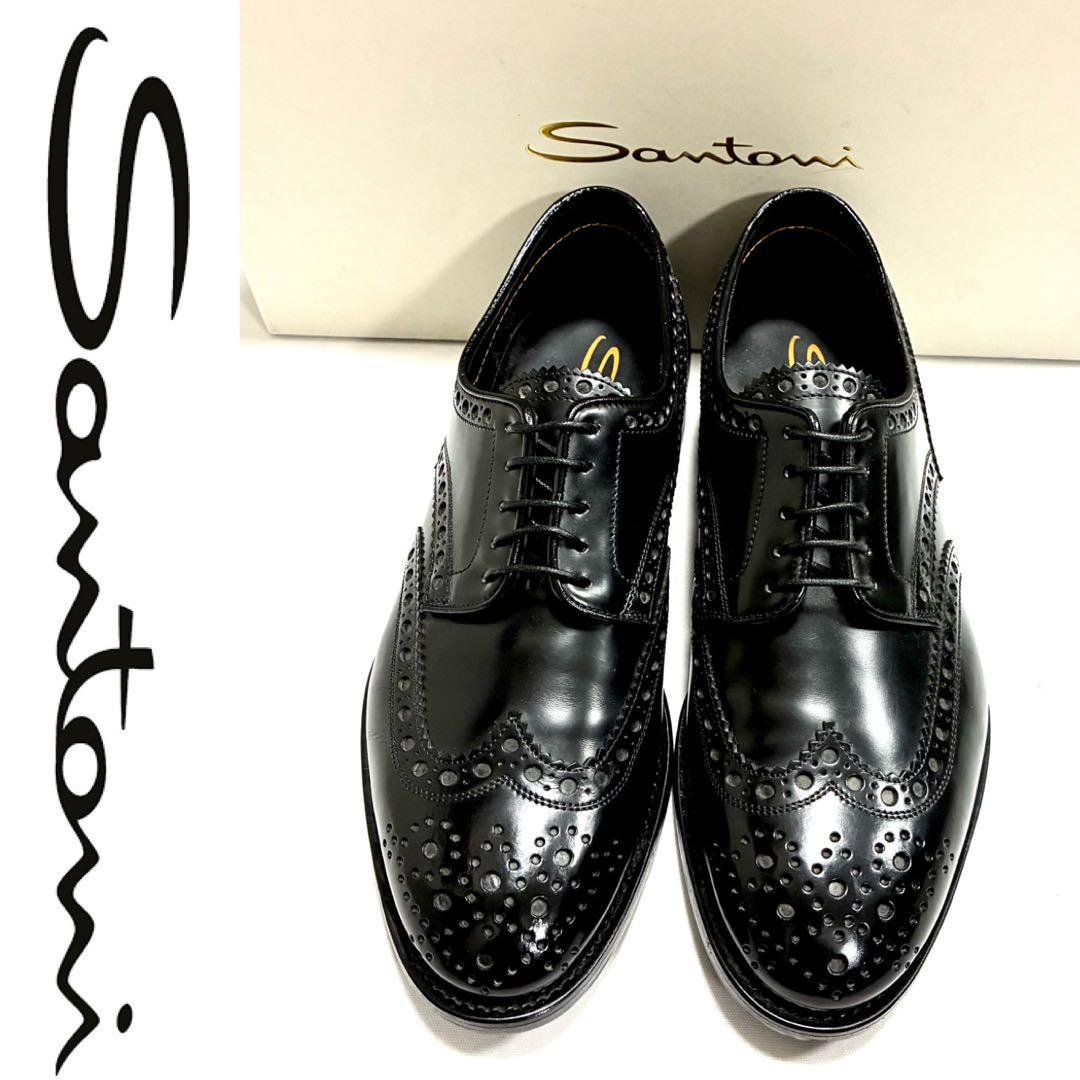 新品SANTONI 最高級ライン15.5万円 パティーヌ ビジネスシューズ