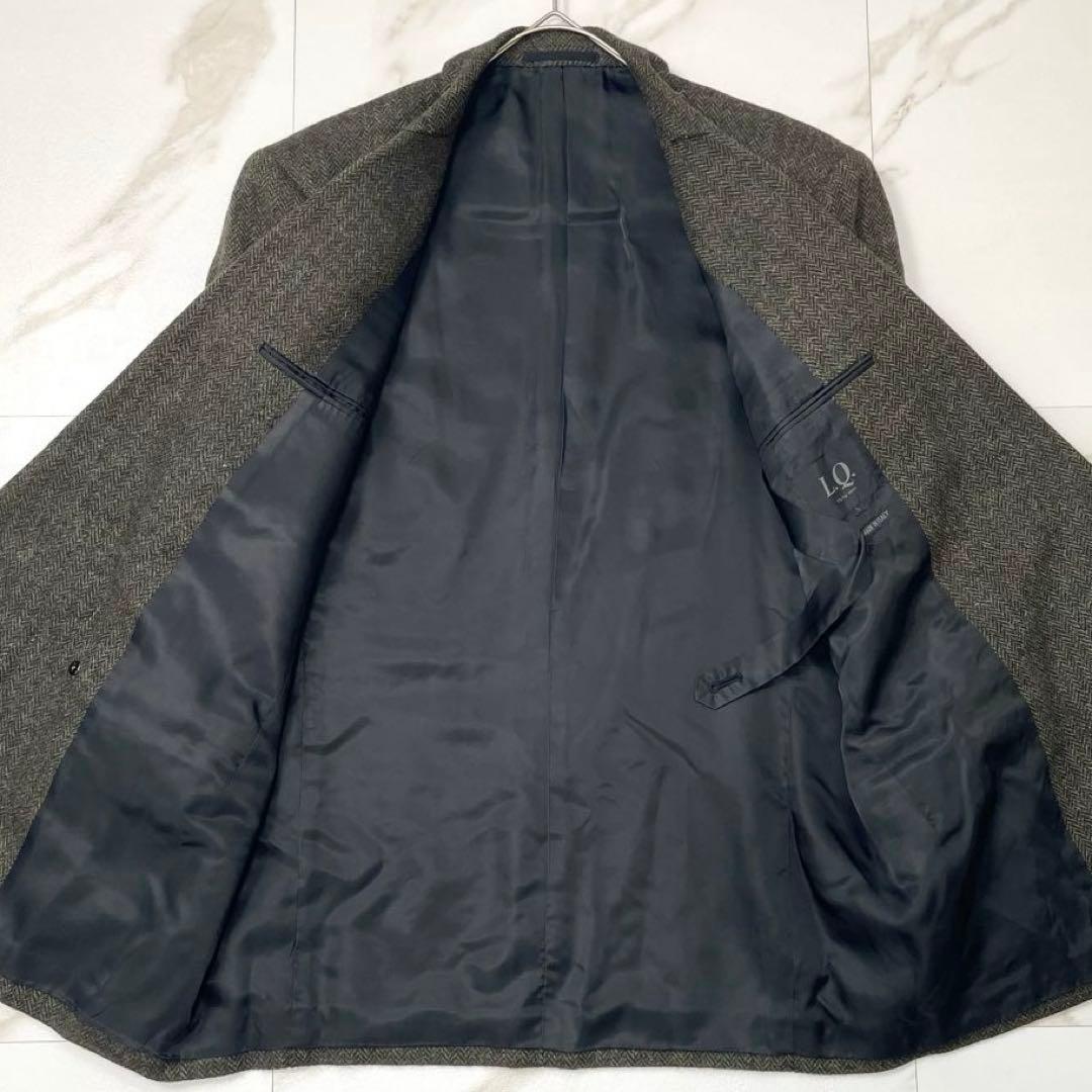 【超希少 キャメル混】ワイズフォーメン ダブル テーラードジャケット ツイード