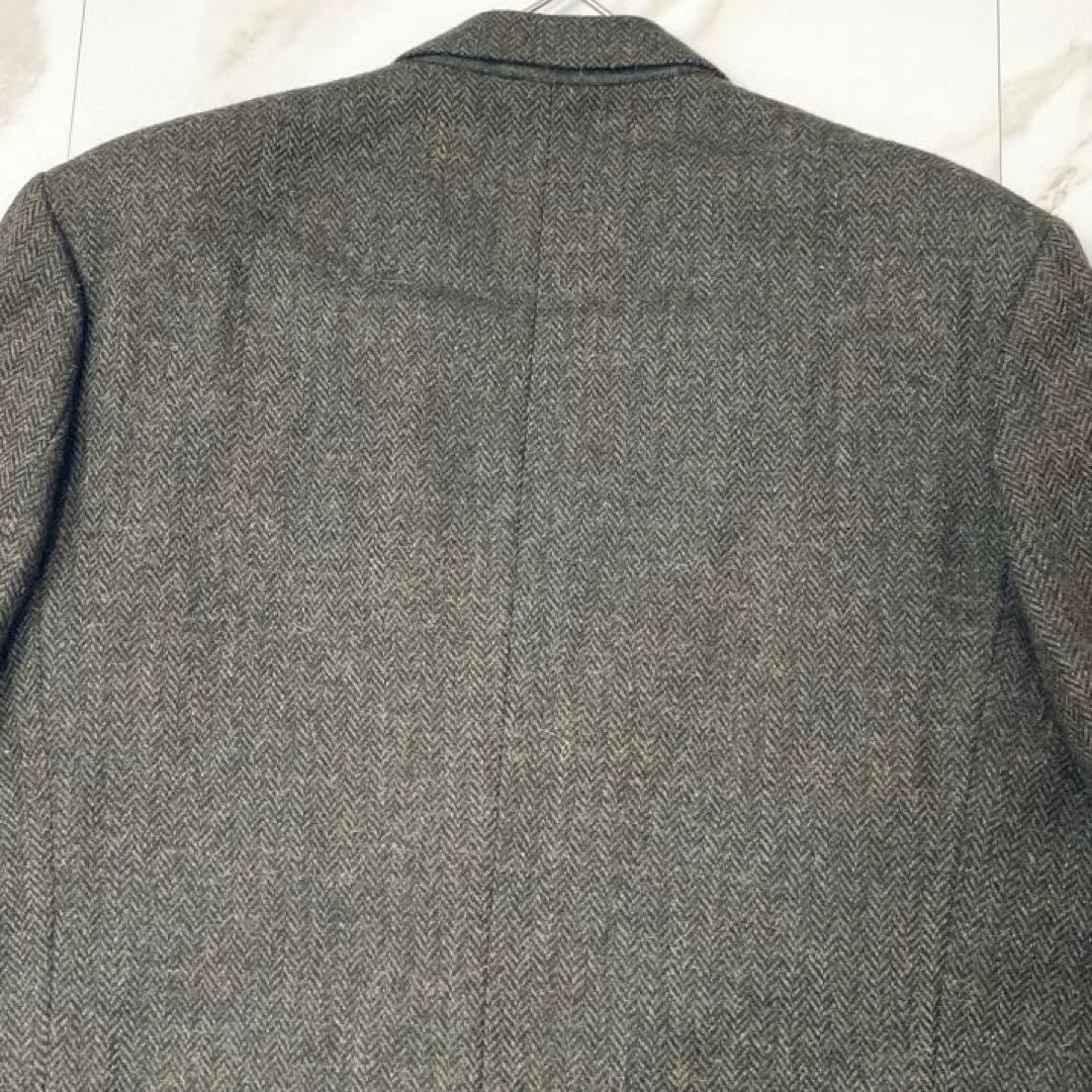 【超希少 キャメル混】ワイズフォーメン ダブル テーラードジャケット ツイード