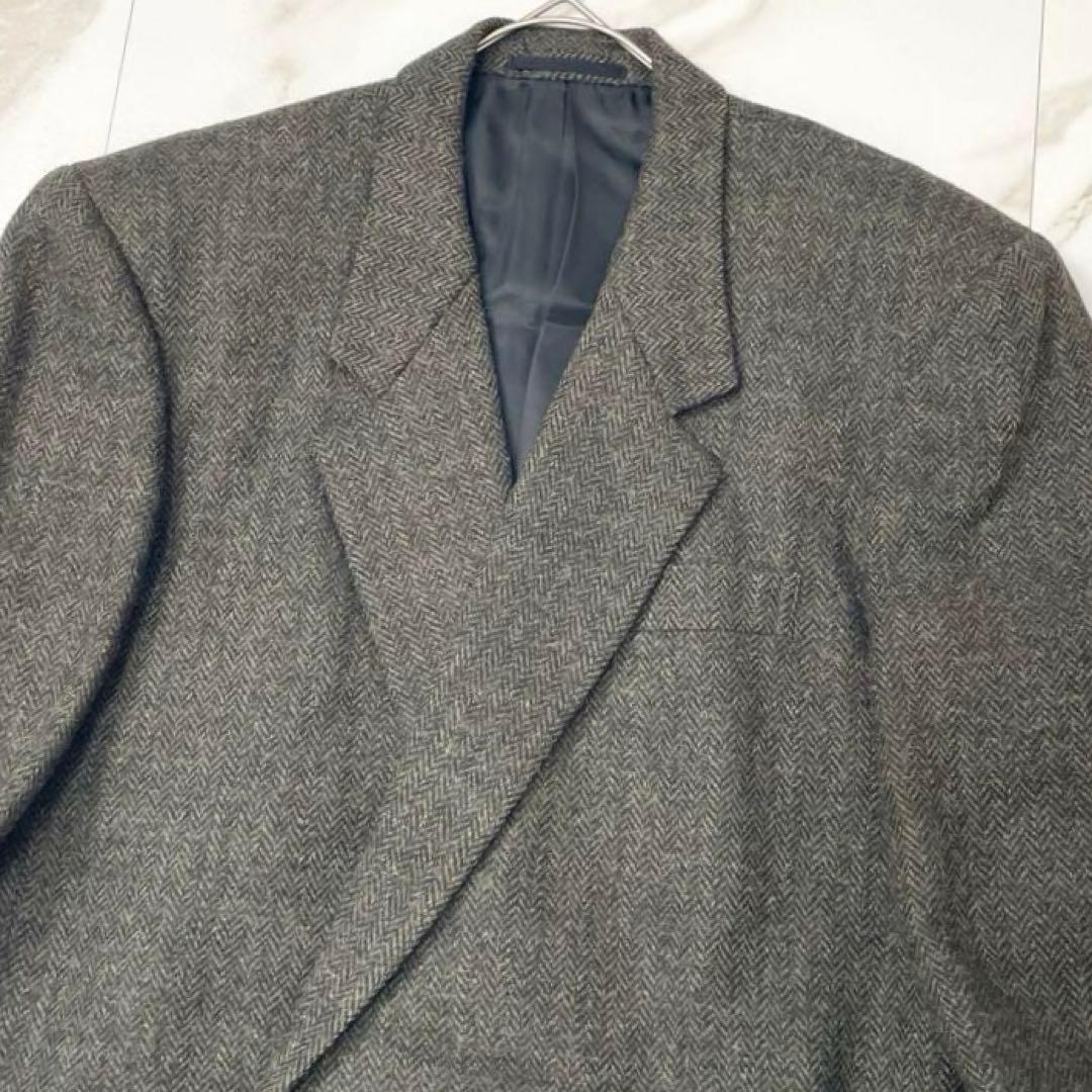 【超希少 キャメル混】ワイズフォーメン ダブル テーラードジャケット ツイード