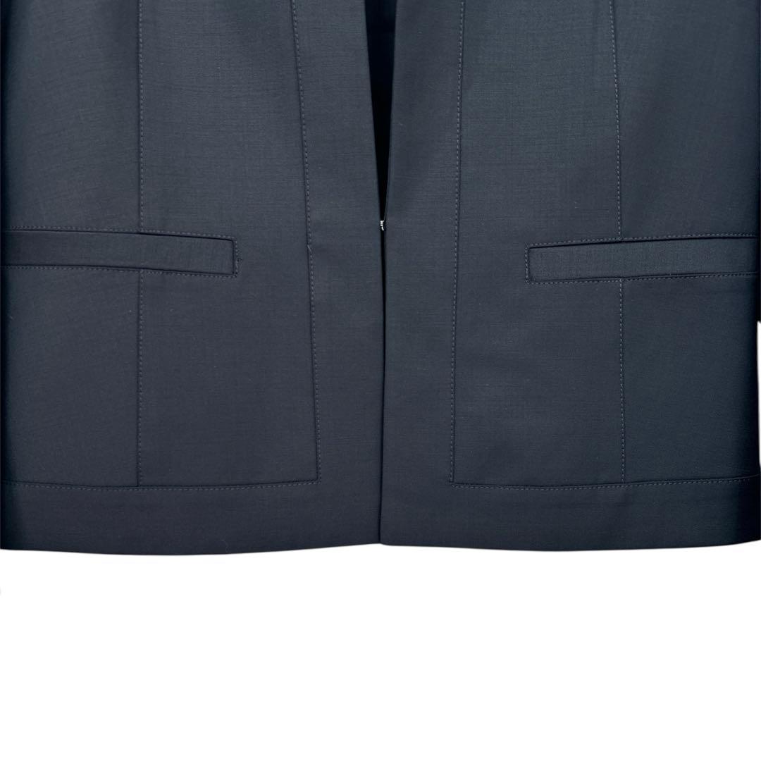 美品✨セオリーリュクス ノーカラー ジャケット エグゼクティブ 濃紺　38