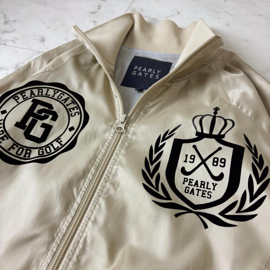 パーリーゲイツ 5 蓄熱 ジップジャケット ベージュ ゴールド ゴルフウェア