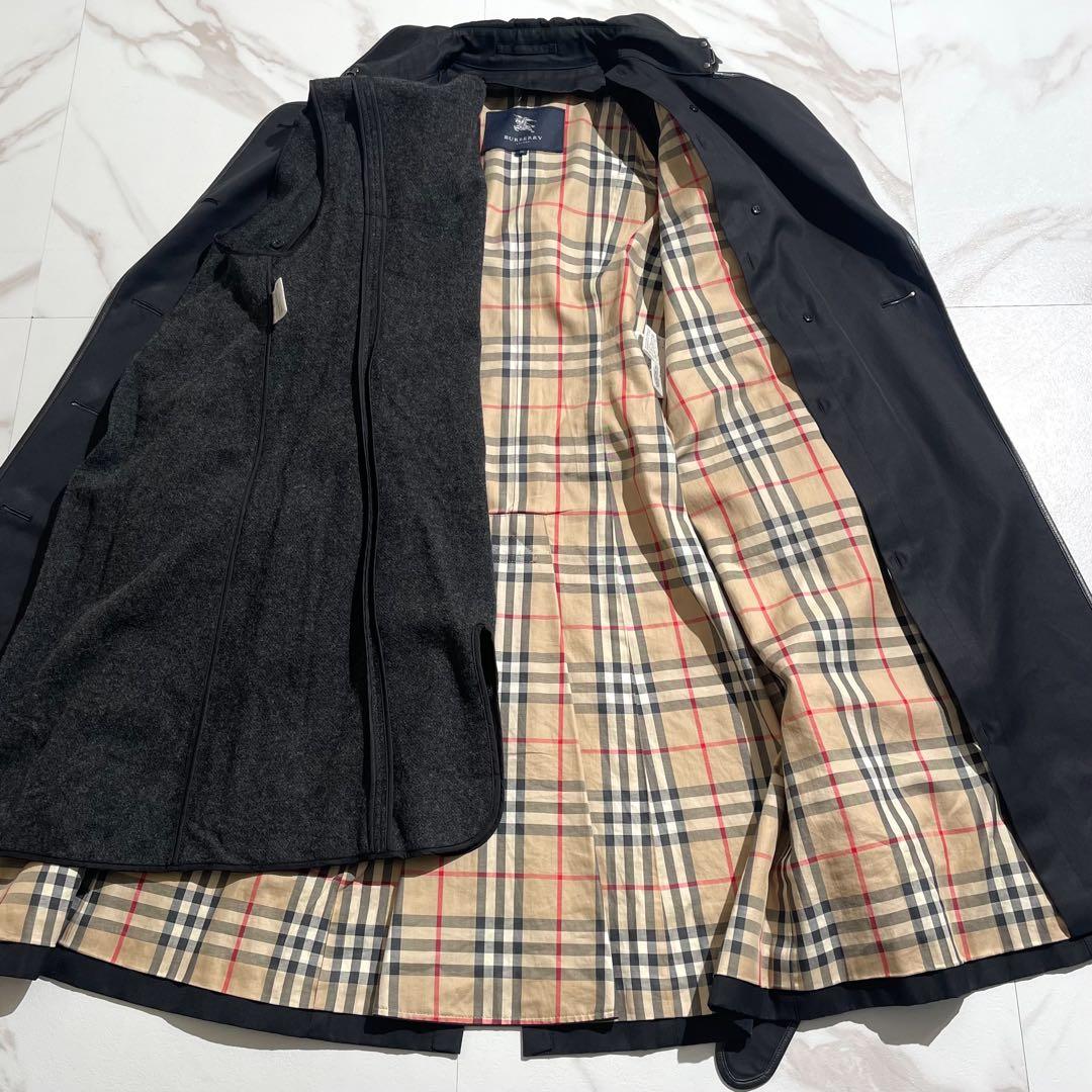カラフル様　バーバリーロンドン　トレンチコート　ノバチェック　レザー　ベルト
