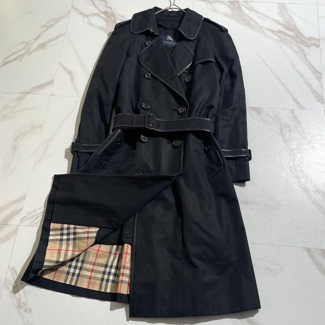 カラフル様　バーバリーロンドン　トレンチコート　ノバチェック　レザー　ベルト