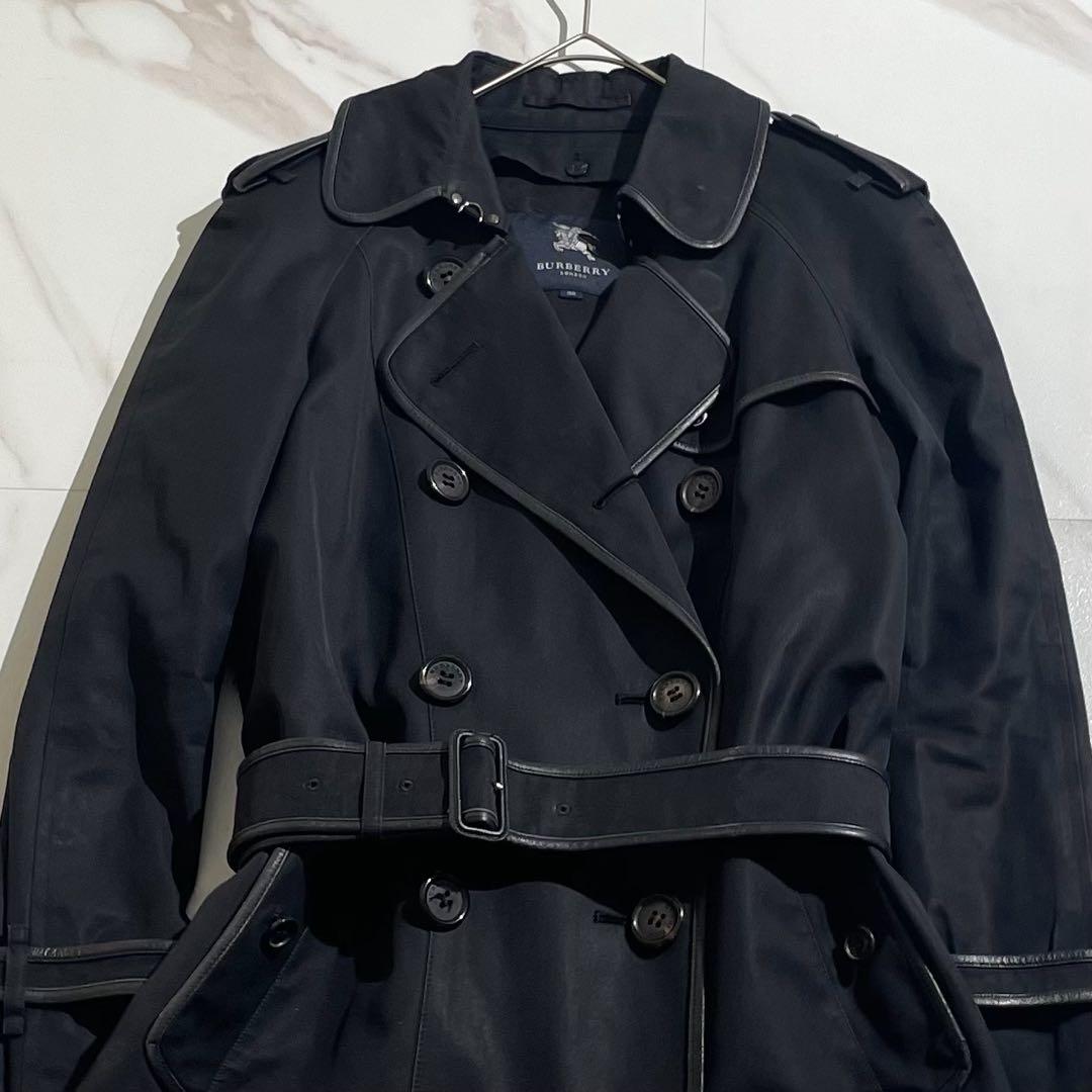 カラフル様　バーバリーロンドン　トレンチコート　ノバチェック　レザー　ベルト