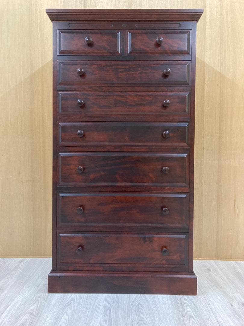 神居民芸 整理箪笥 樺材 無垢材 民芸家具 ７段引き出し 収納チェスト　北海道