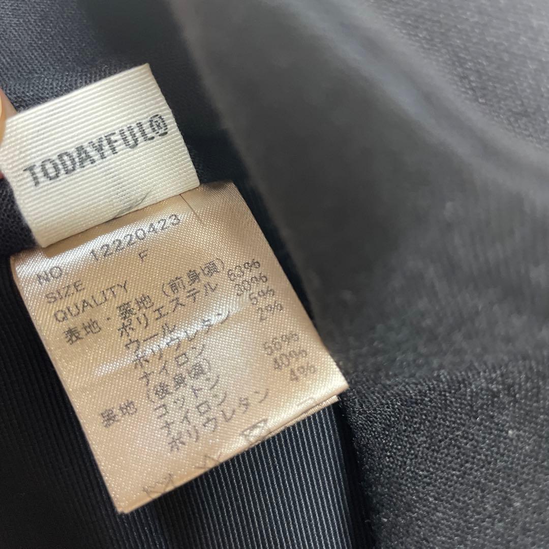 todayfulウールスリットビスチェ　ブラック　ビスチェ