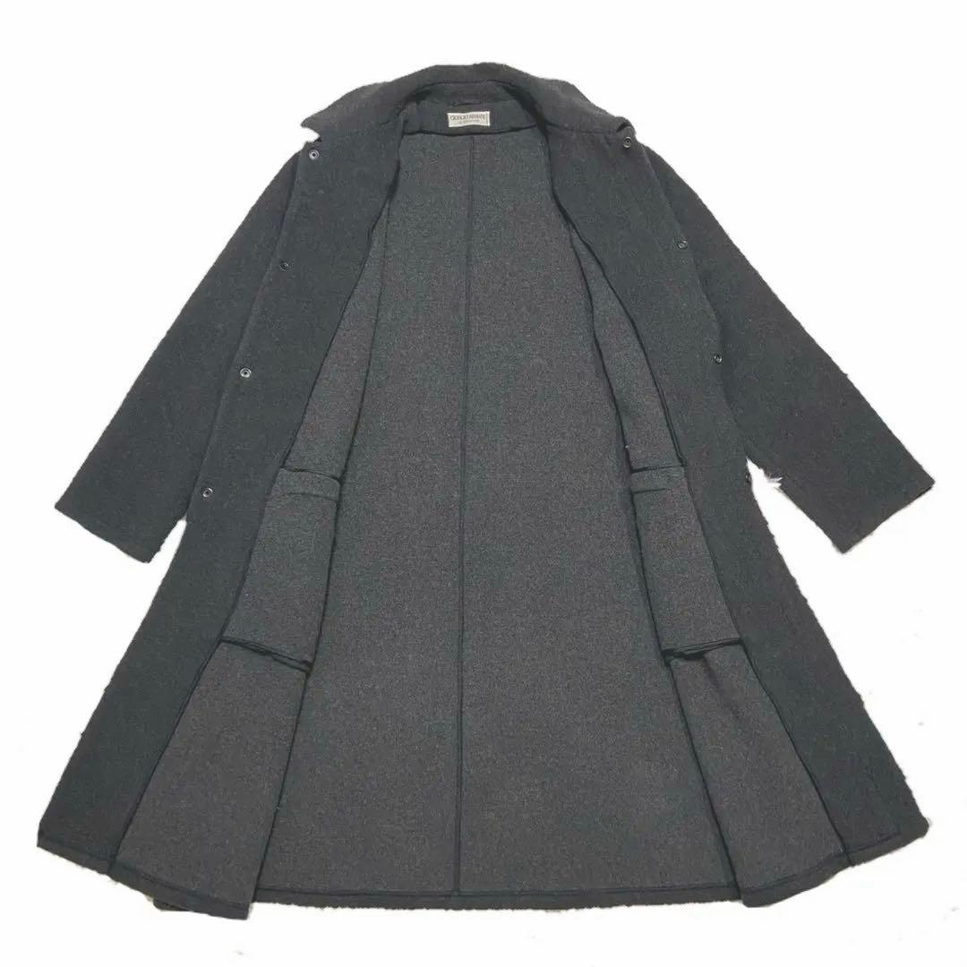 ジョルジオアルマーニ　Giorgio Armani 黒 チェスターコート メンズ