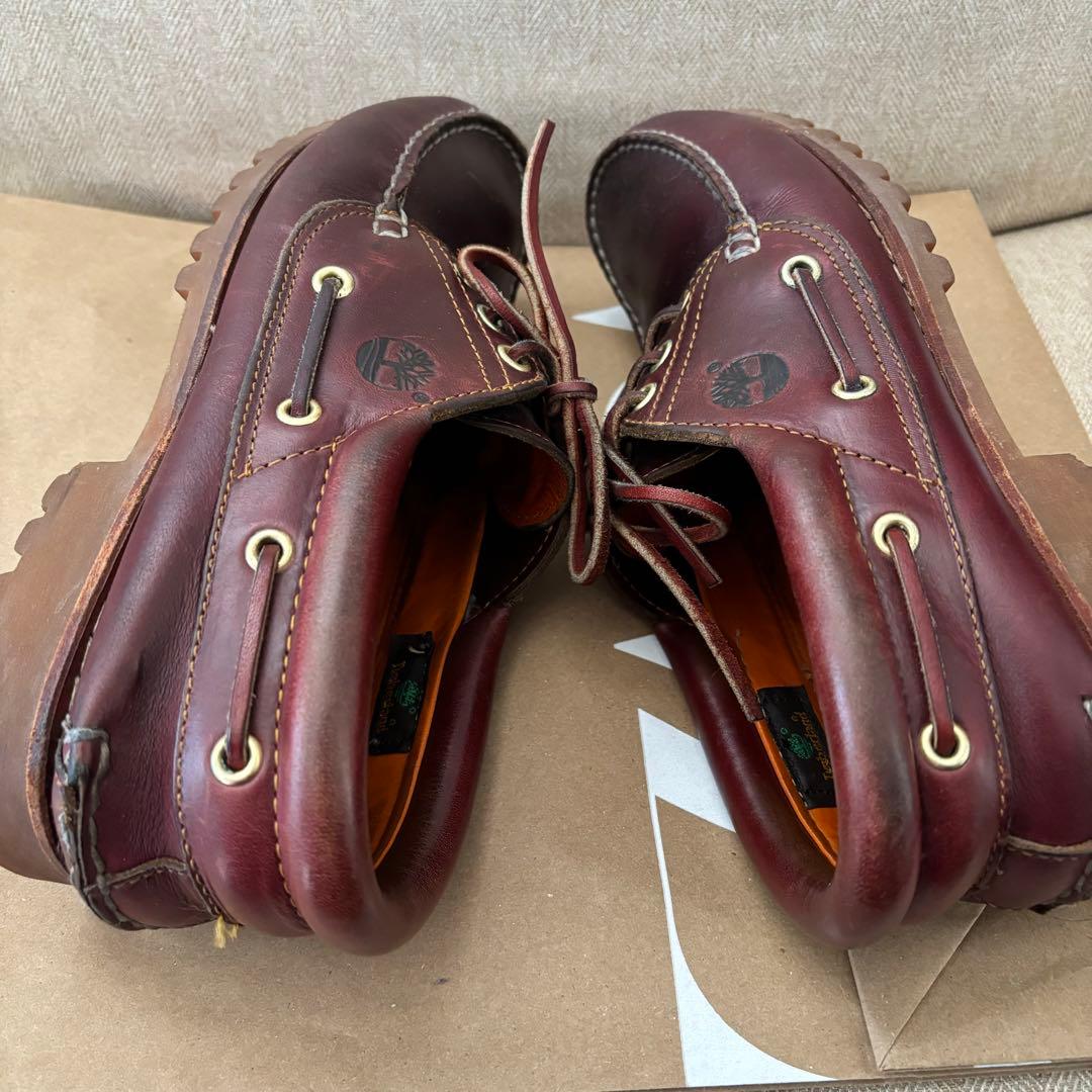 Timberland 3eye classic バーガンディー　モカシン　8