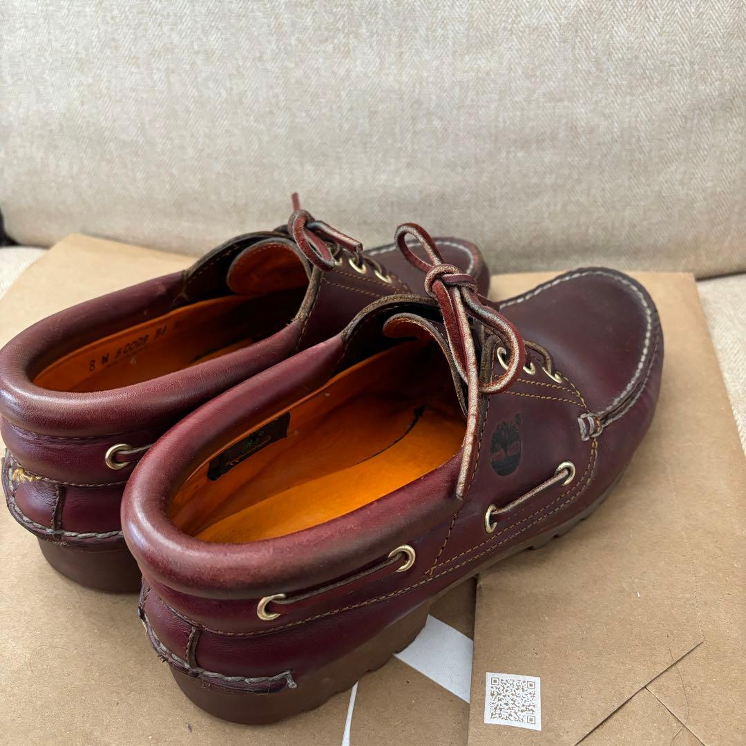 Timberland 3eye classic バーガンディー　モカシン　8