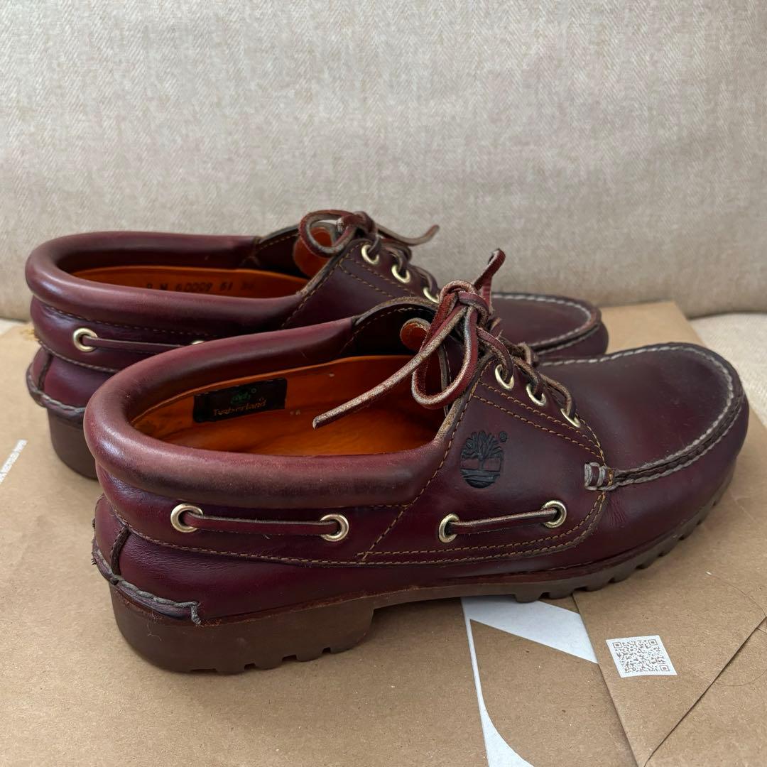 Timberland 3eye classic バーガンディー　モカシン　8