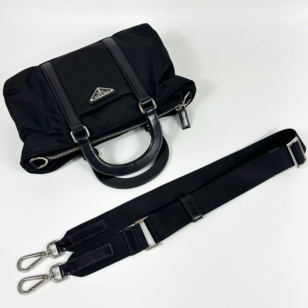 PRADA 2way ミニバッグ 3角ロゴ ナイロンレザー