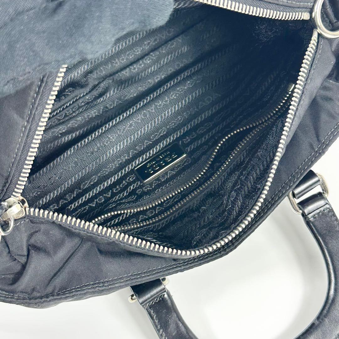PRADA 2way ミニバッグ 3角ロゴ ナイロンレザー