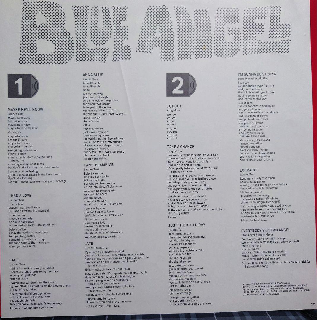 激レア!帯OBI付き☆国内盤シンディ・ローパー☆ブルーエンジェル☆スターを夢みて