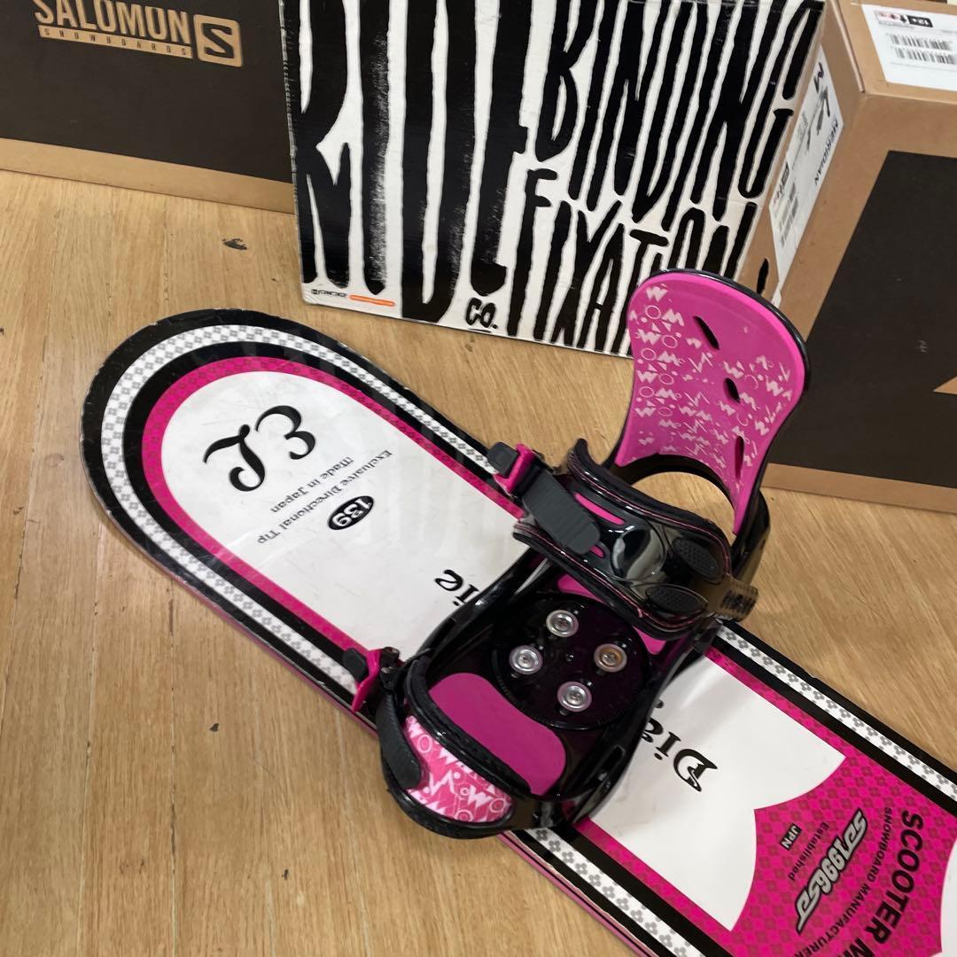 SCOOTER×MOROW　良質国産スノーボードセットOGASAKA製　バイン付