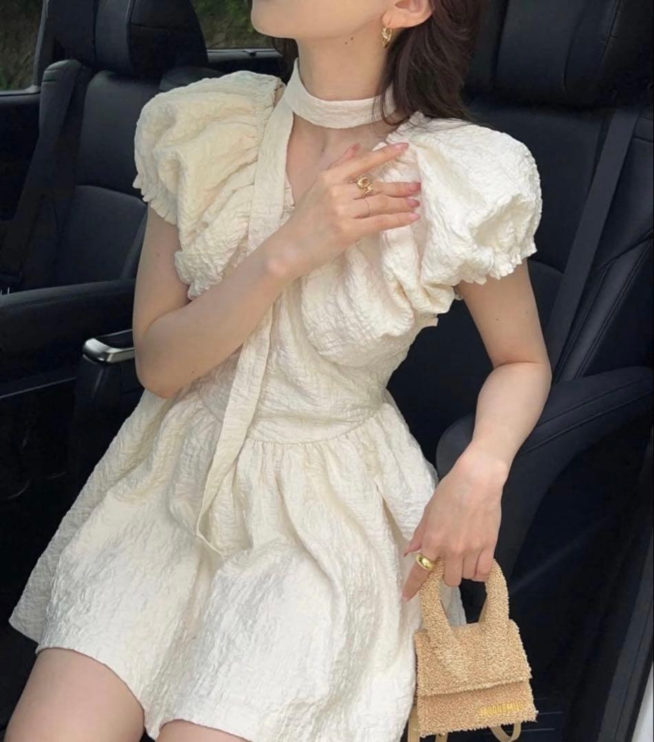 ワンピース THE TOE Kolonaki Tie Neck Onepiece