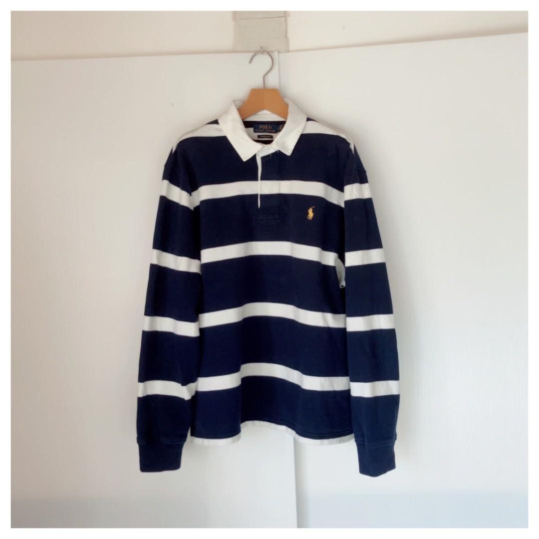☆ Polo Ralph Lauren ポロシャツ L 紺 ラガーシャツ
