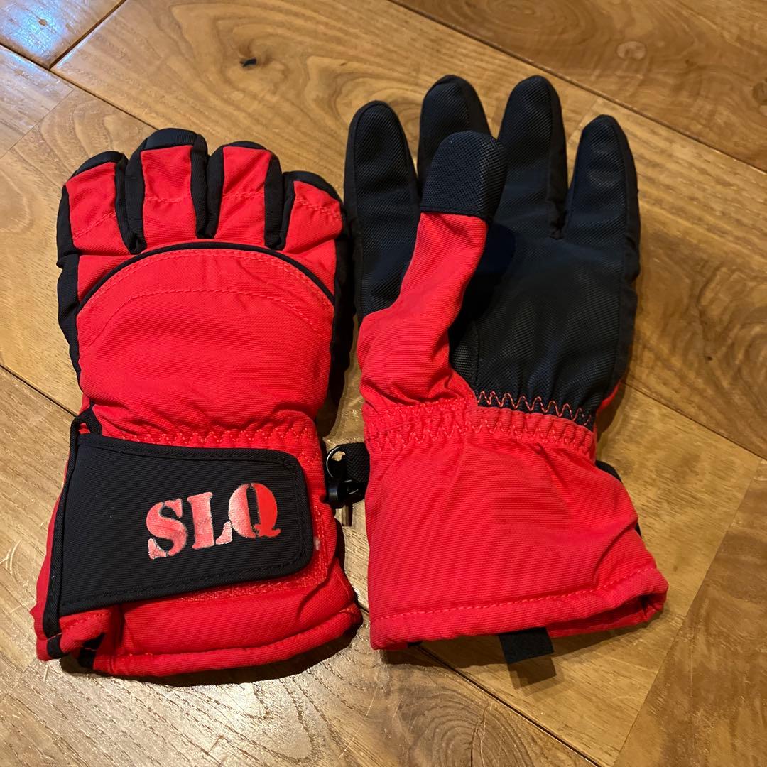 phenix スキーウェア 150cm グレー/ネイビー/レッド　グローブ付き