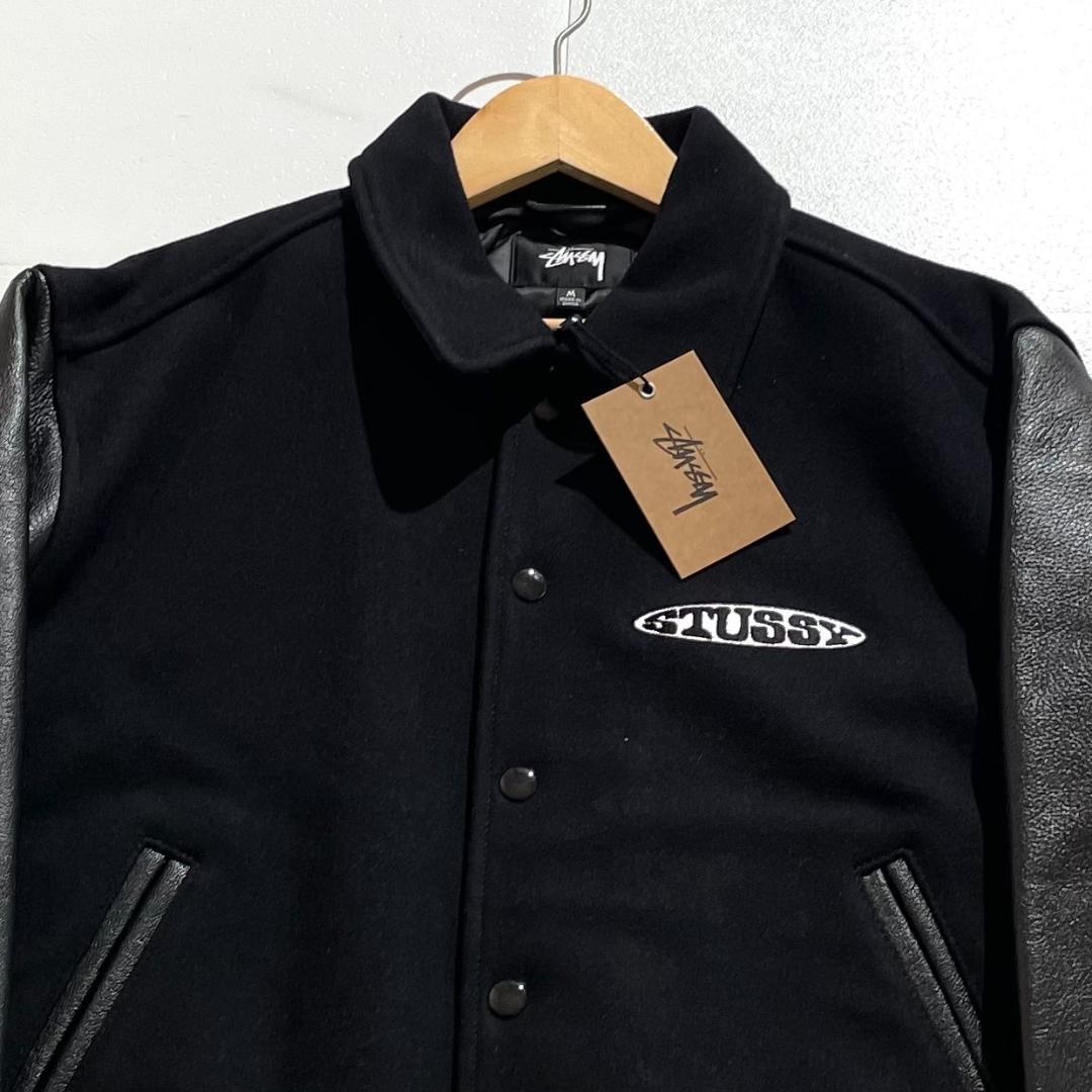25aw　未使用　ステューシー　Stussy GLOBE VARSITY　黒　M