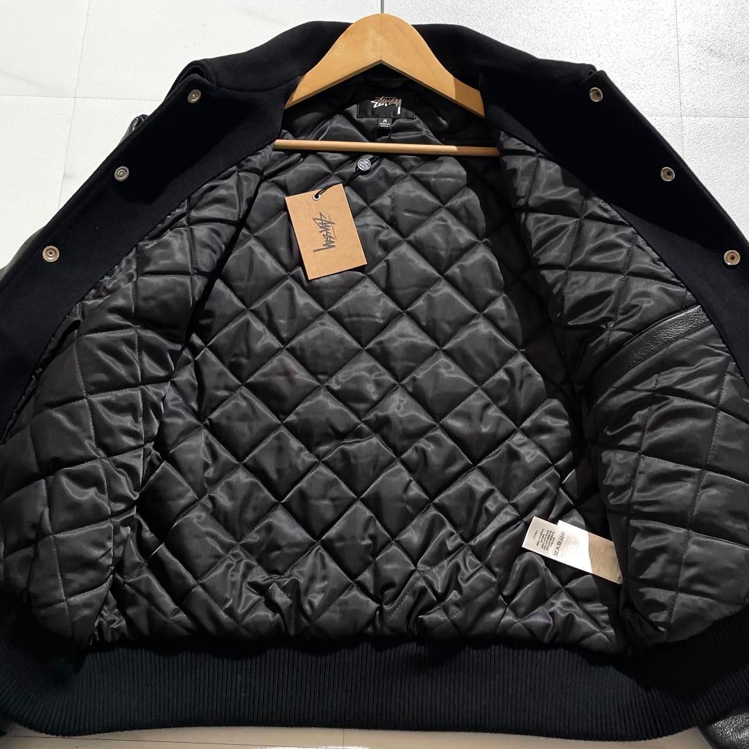 25aw　未使用　ステューシー　Stussy GLOBE VARSITY　黒　M