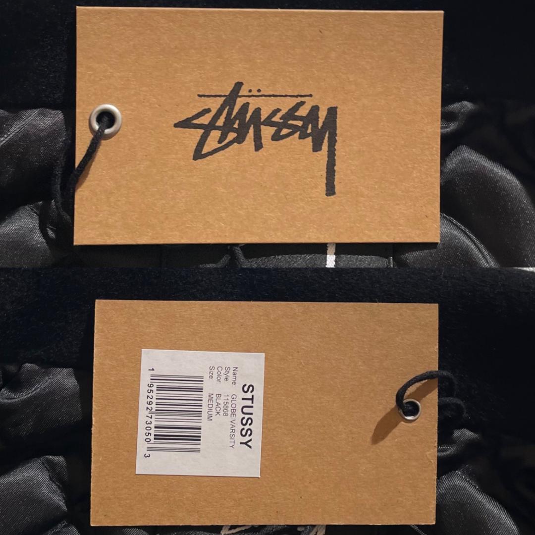 25aw　未使用　ステューシー　Stussy GLOBE VARSITY　黒　M