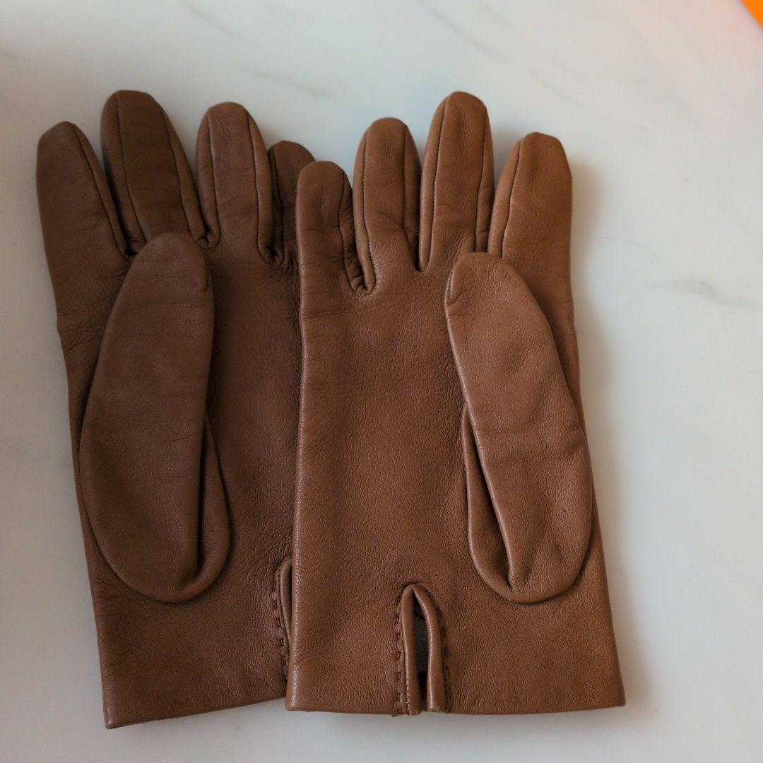 【エルメス Hロゴ レザーグローブ