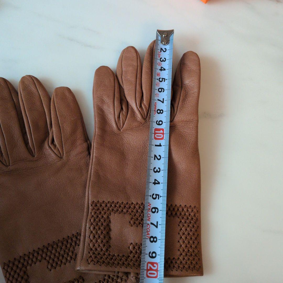 【エルメス Hロゴ レザーグローブ