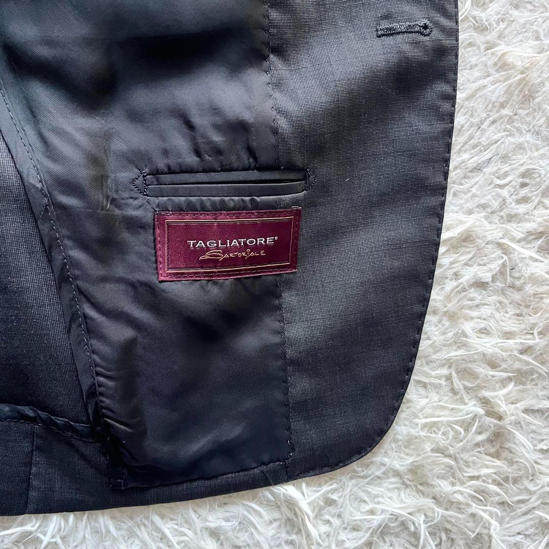 <美品>TAGLIATORE サルトリアーレ ダークグレー ウール スーツ 44