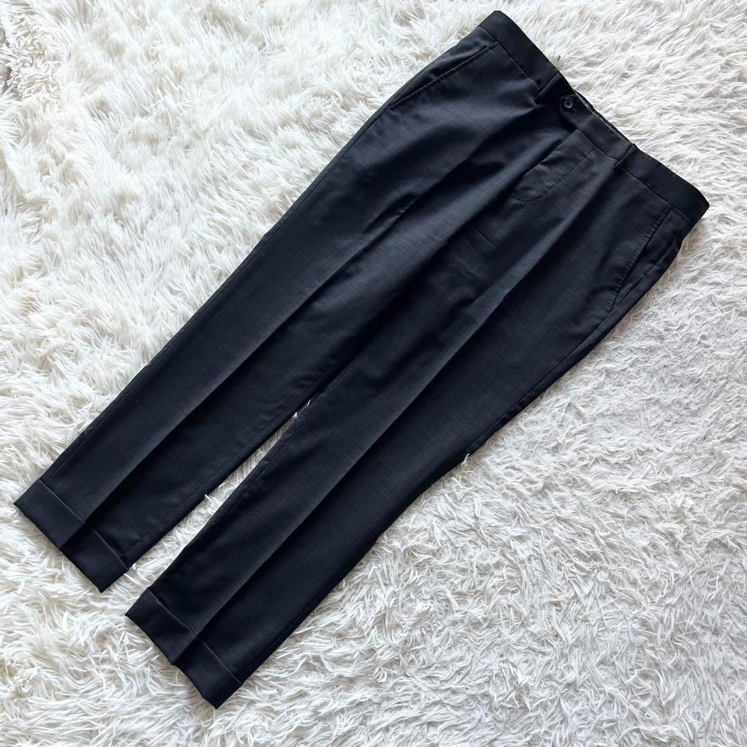 <美品>TAGLIATORE サルトリアーレ ダークグレー ウール スーツ 44