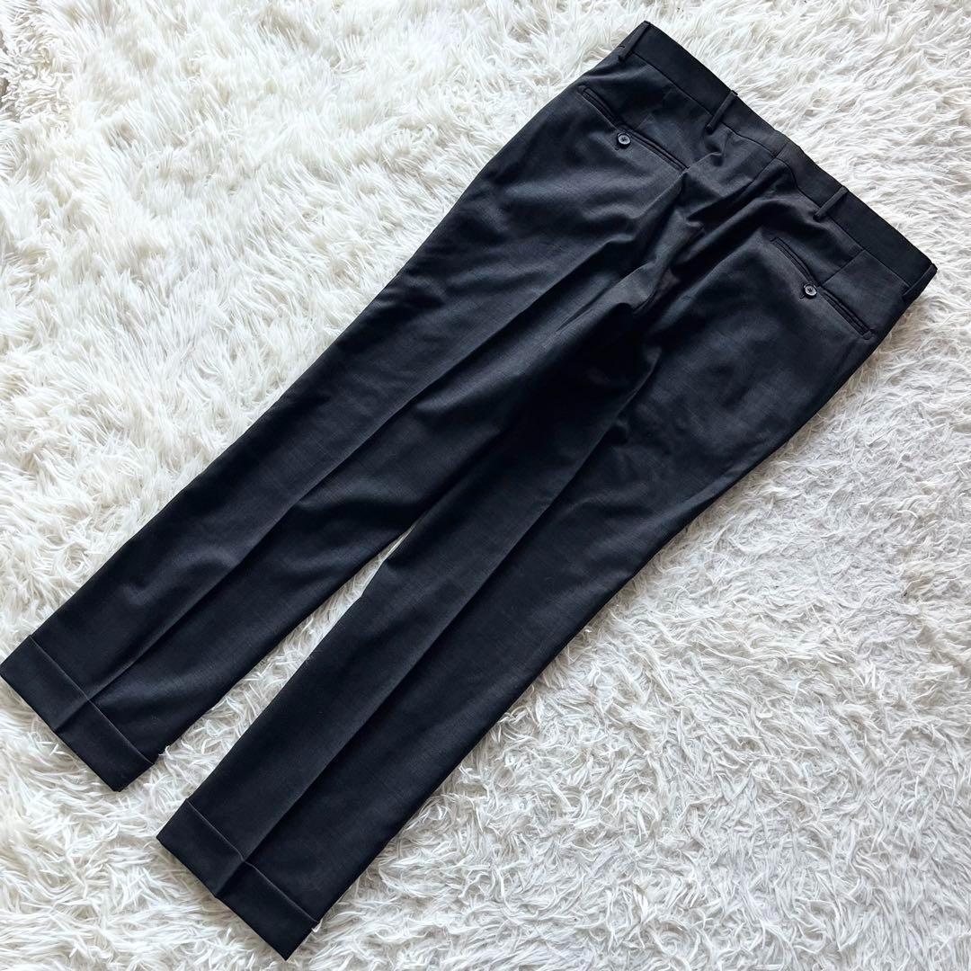 <美品>TAGLIATORE サルトリアーレ ダークグレー ウール スーツ 44