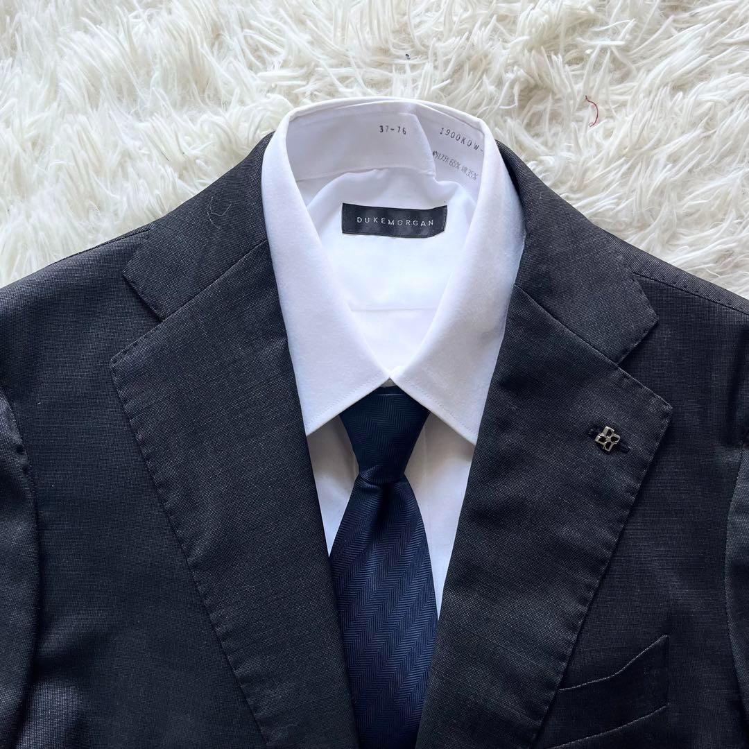 <美品>TAGLIATORE サルトリアーレ ダークグレー ウール スーツ 44