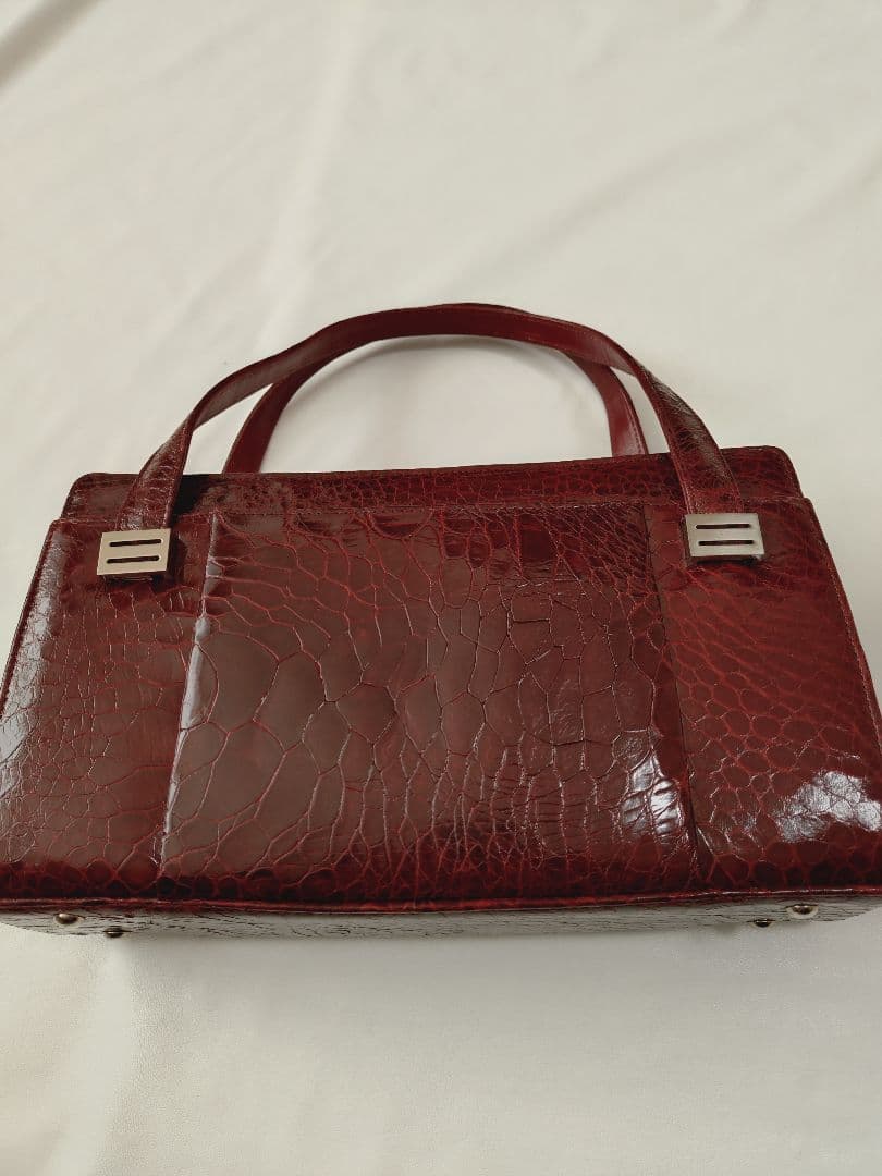 希少 タートルレザー ハンドバッグ 草履 亀革