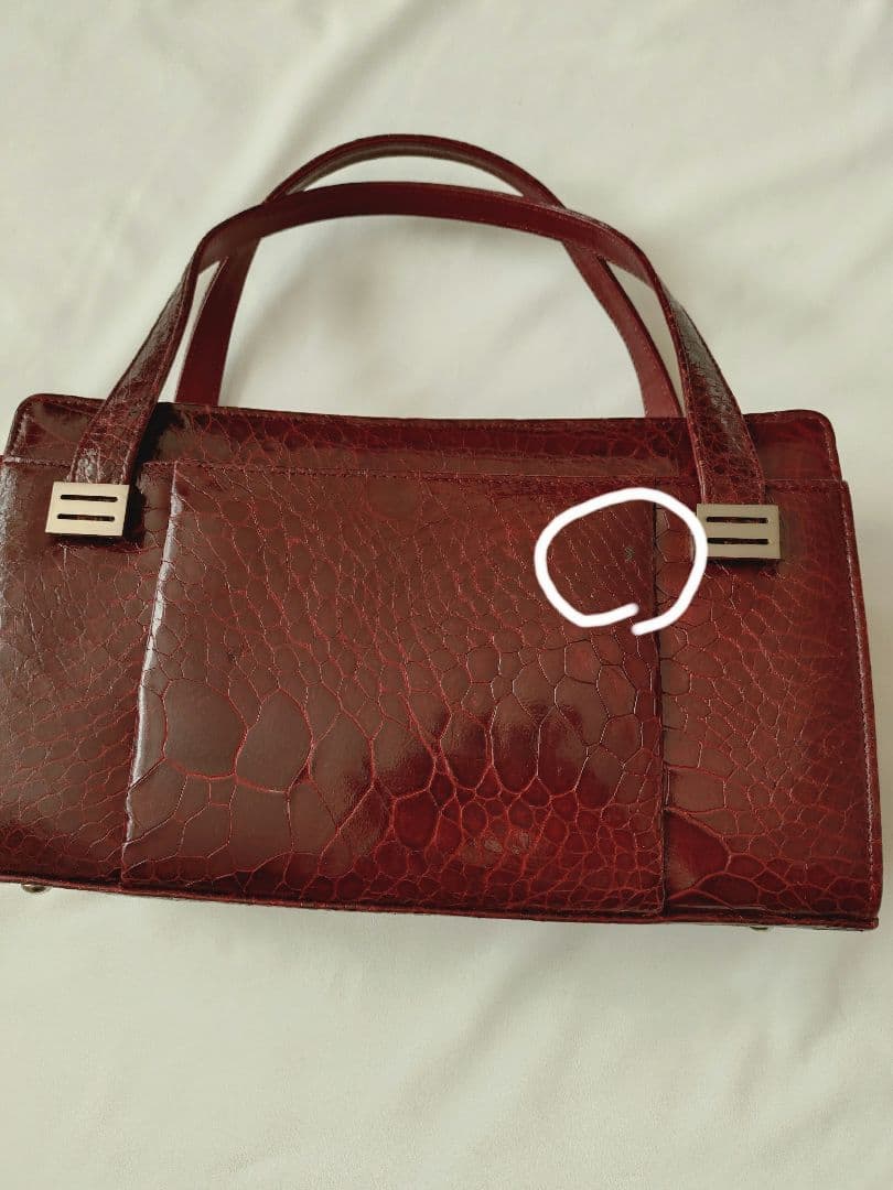 希少 タートルレザー ハンドバッグ 草履 亀革