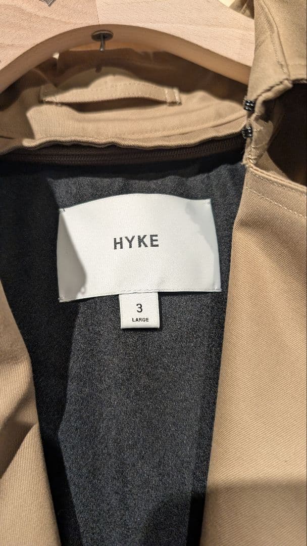 値下【サイズ3】HYKEハイク2wayトレンチコート(着脱可能な起毛ライナー付)