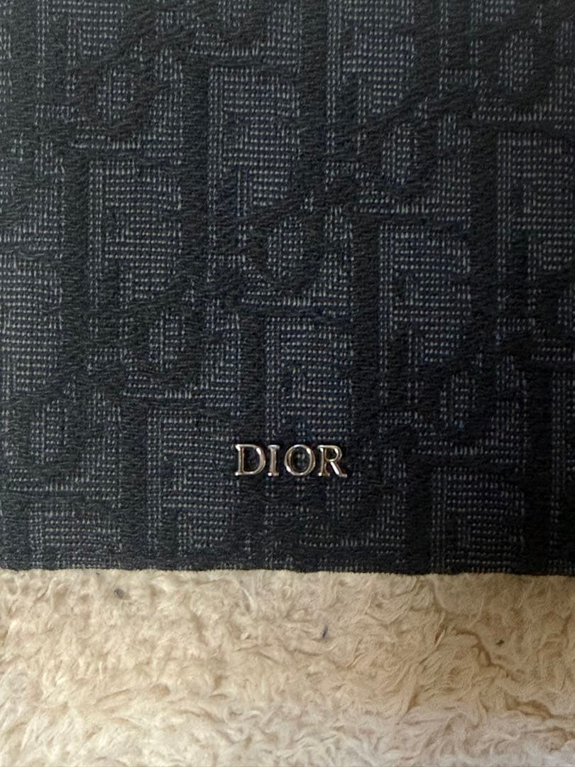 Dior 二つ折り財布 オブリーク ブラック