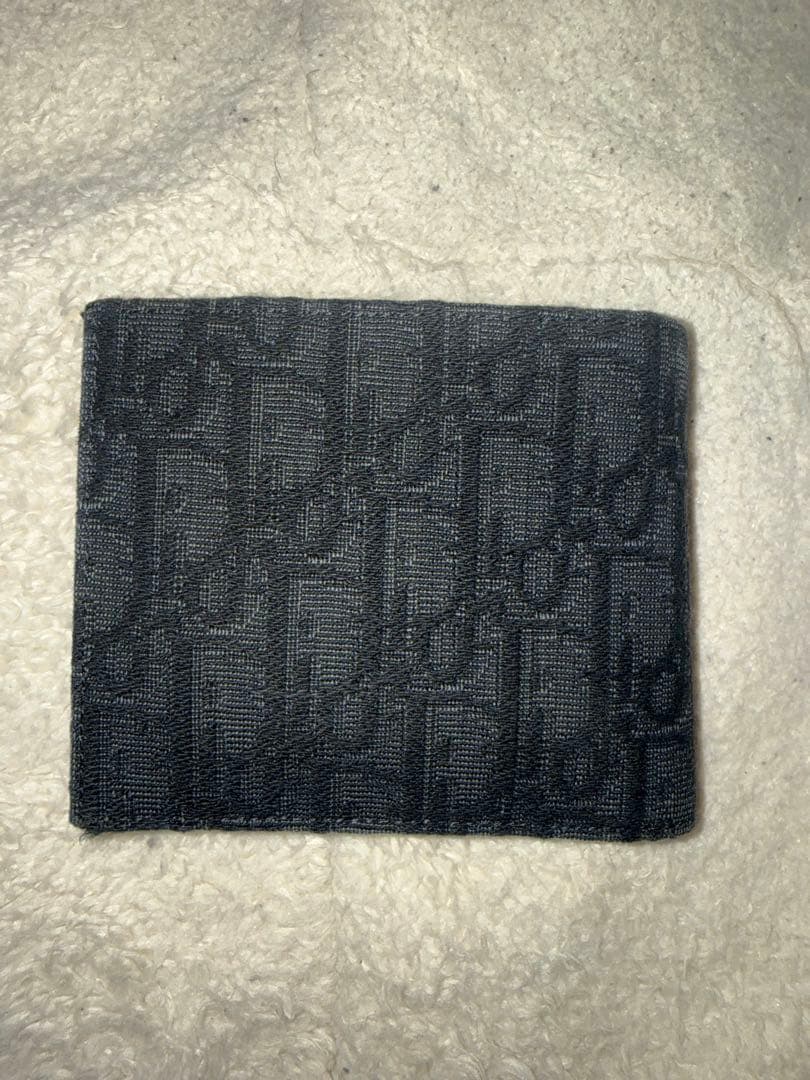 Dior 二つ折り財布 オブリーク ブラック