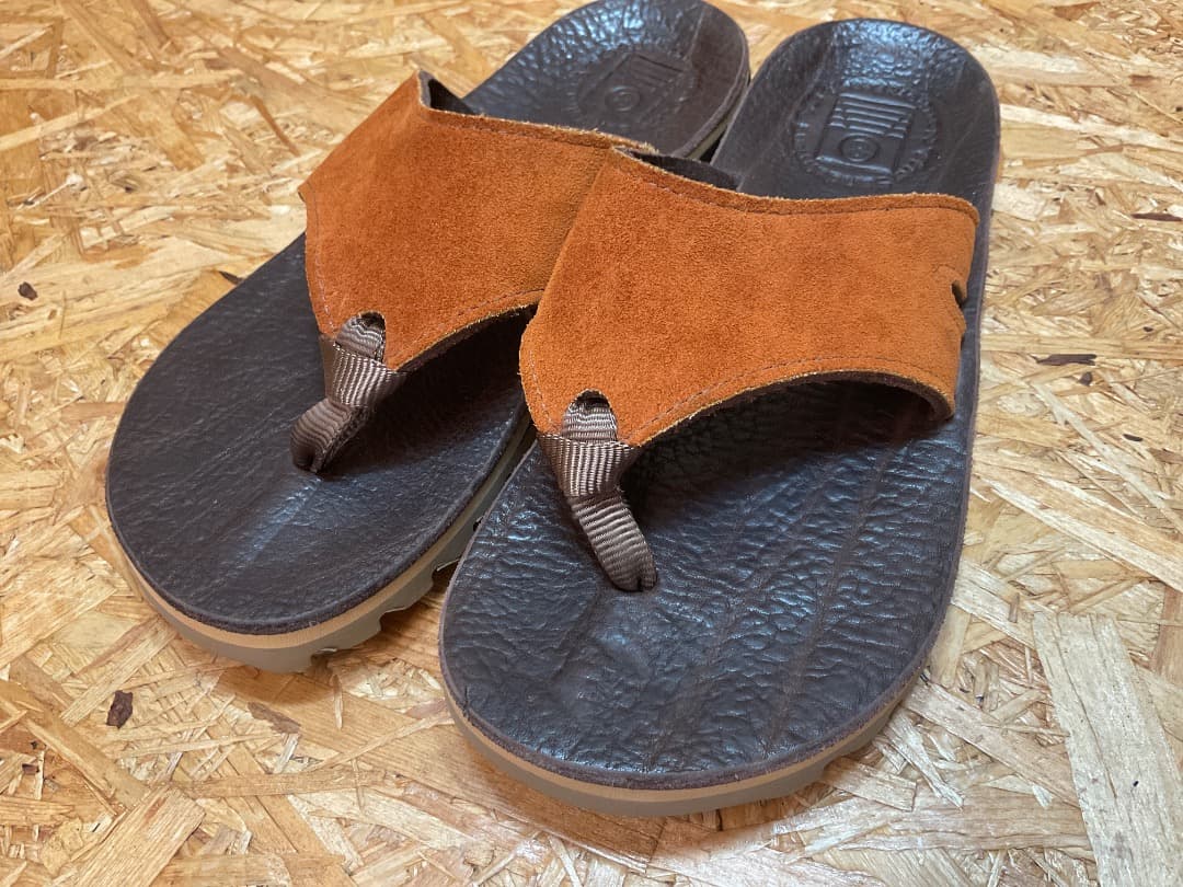 美品 The Sandalman ビーチワイド スエード/レザー サンダル 8