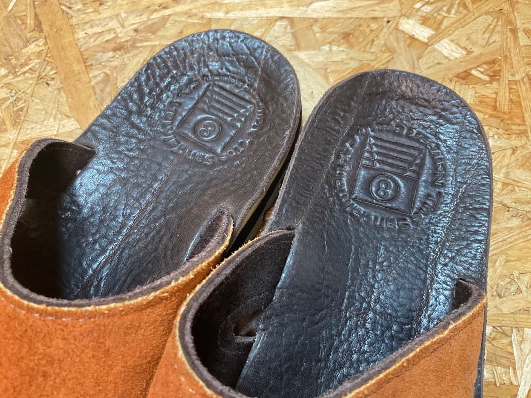 美品 The Sandalman ビーチワイド スエード/レザー サンダル 8